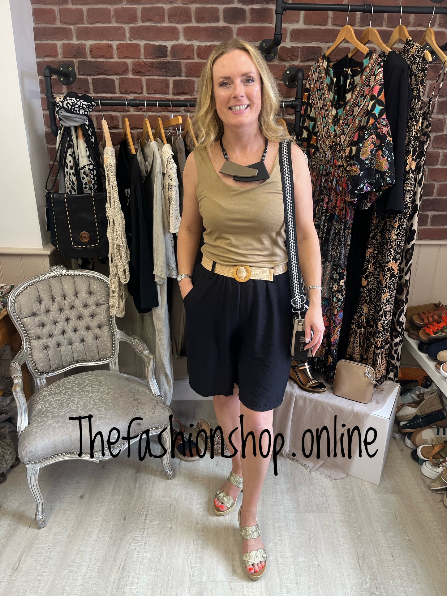Melissa black shorts with belt 8-14