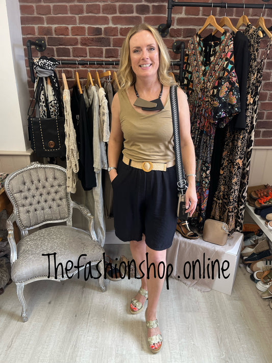 Melissa black shorts with belt 8-14