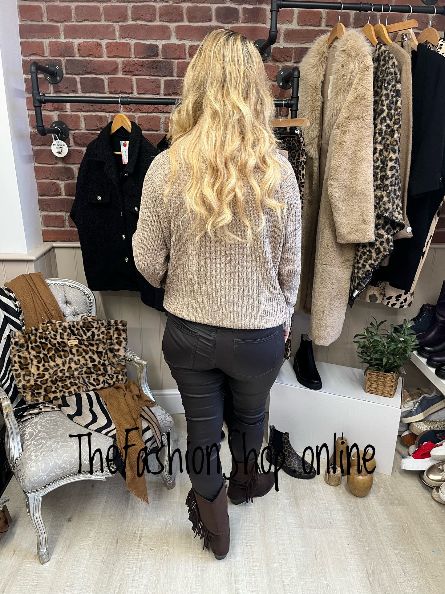 Liv beige chenille jumper 8-14