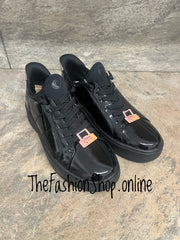 Jana black patent wide fit step in trainers sizes 4-8 (37-42)