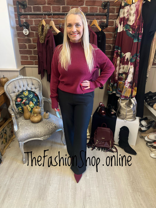 Erika wine turtle neck jumper 8-16