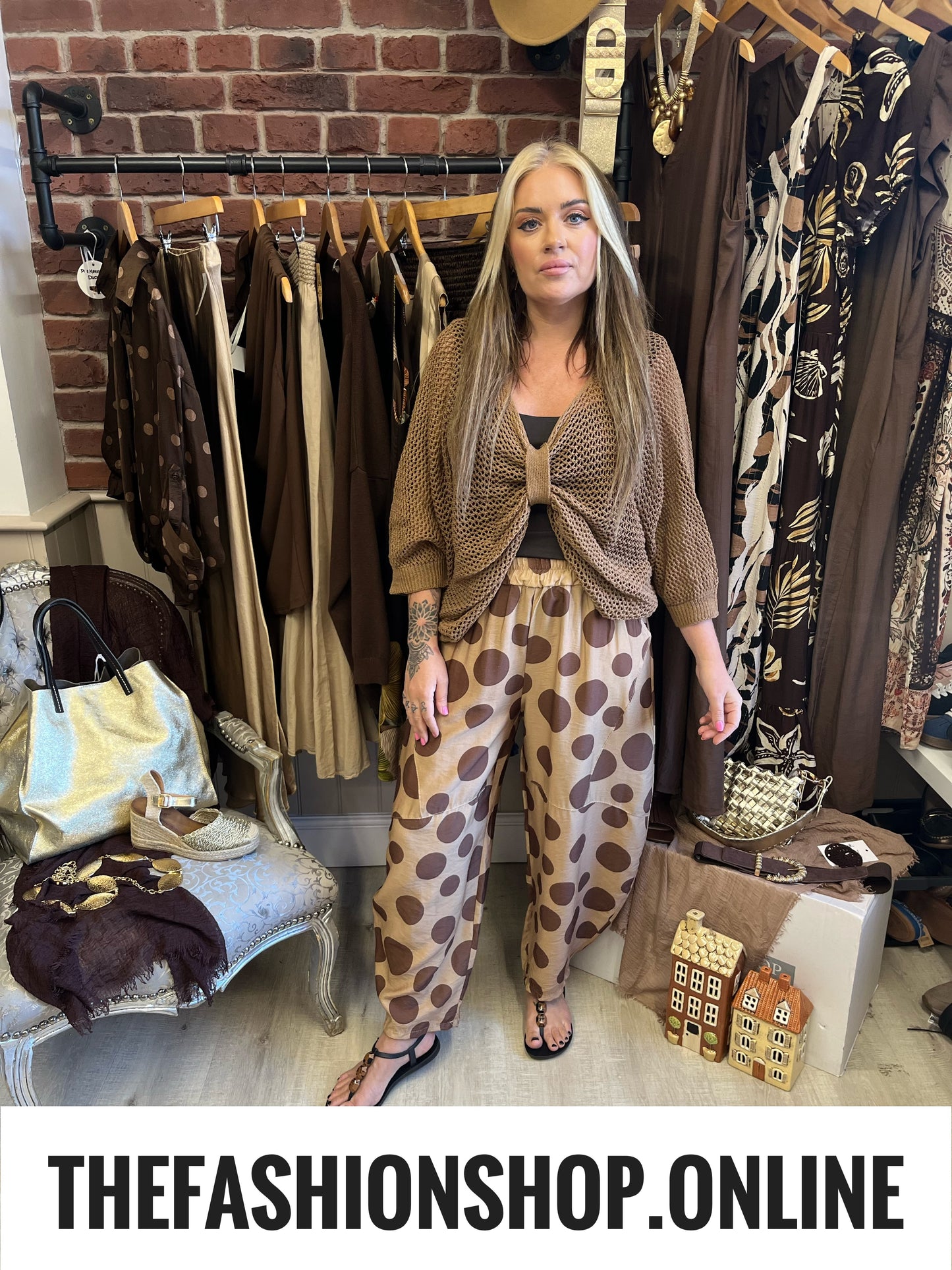 Nina camel three way knitted top 8-18