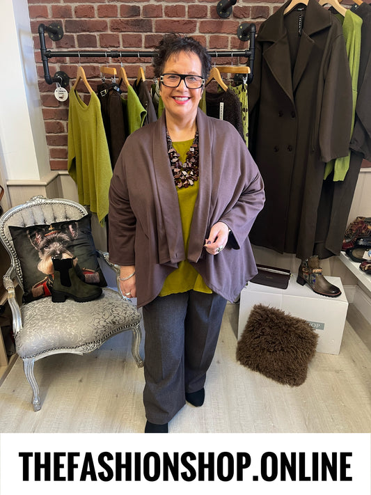Annie brown drape jacket 14-22