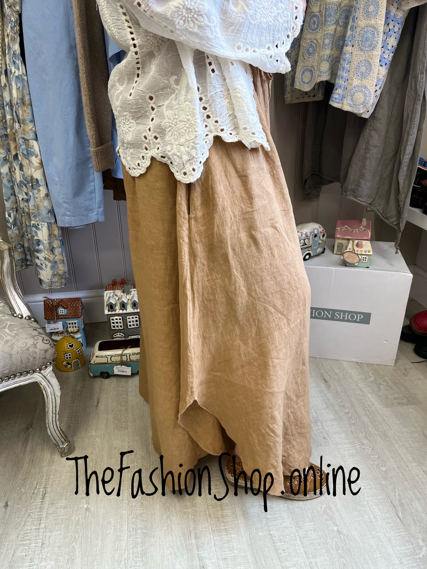Harper camel linen funky trousers 8-16