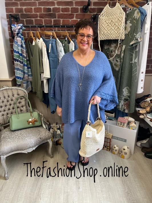 Dana denim blue relaxed trousers 12-20