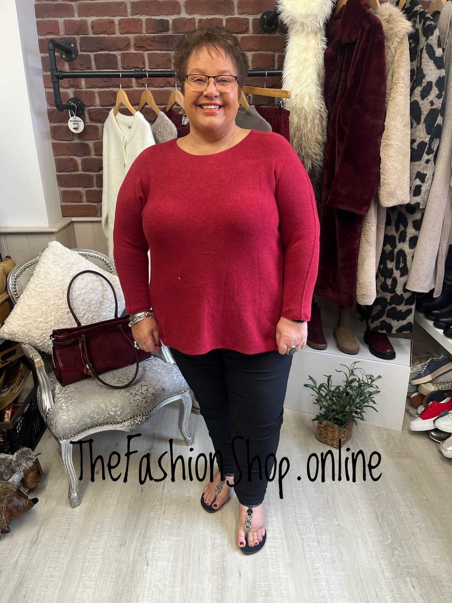 Anita Merlot Super Soft Jumper 18-24