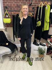 Lydia black cashmere mix jumper 10-16