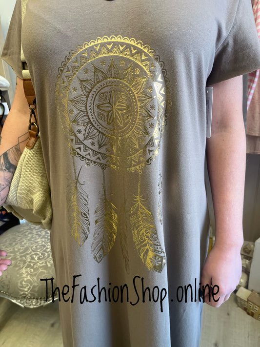 Eden mocha dreamcatcher dress 10-18