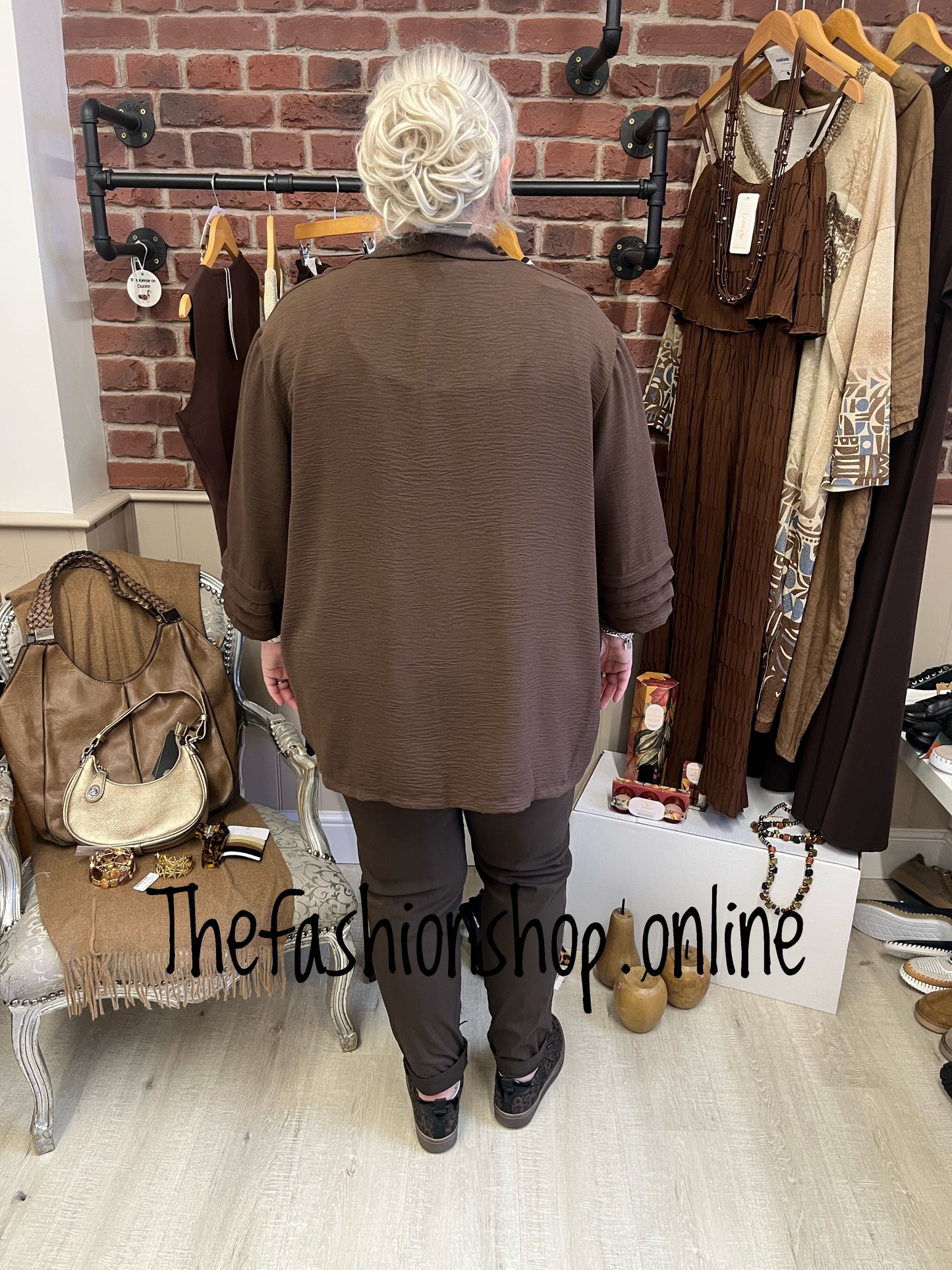 Helena brown lightweight jacket 14-22