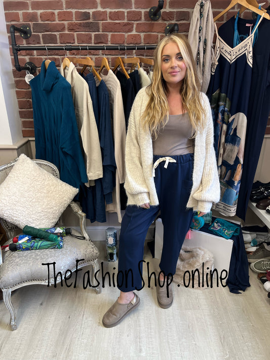 Joanna beige wool mix cardigan 10-18