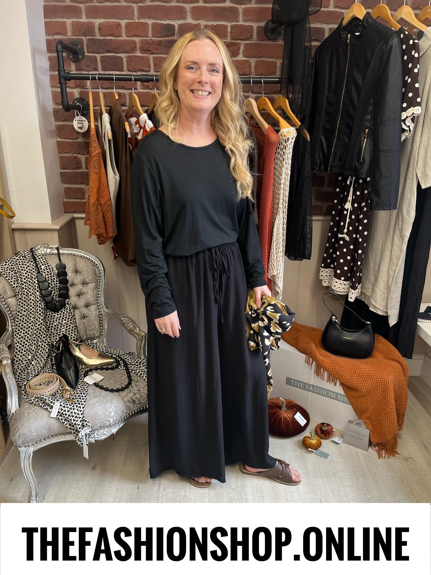 Tia black long sleeve layering top 12-18