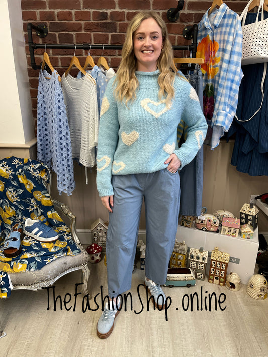 Fiona denim blue stretchy trousers 10-16