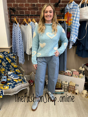 Fiona denim blue stretchy trousers 10-16