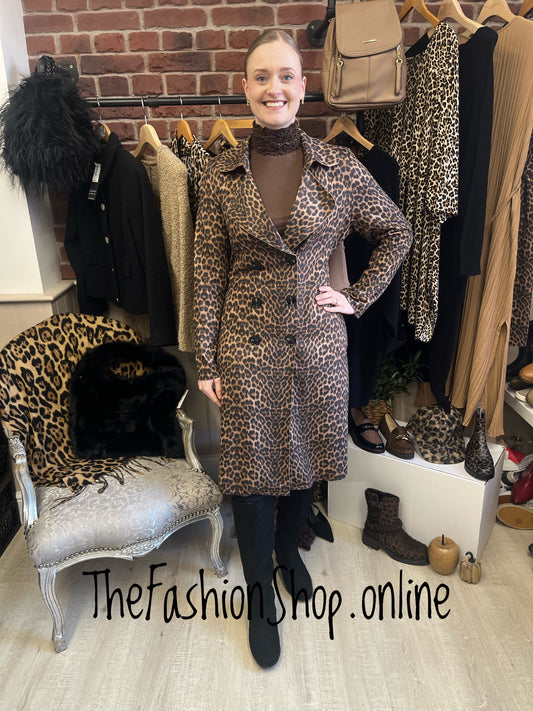 Angelo leopard print trench coat 8-12