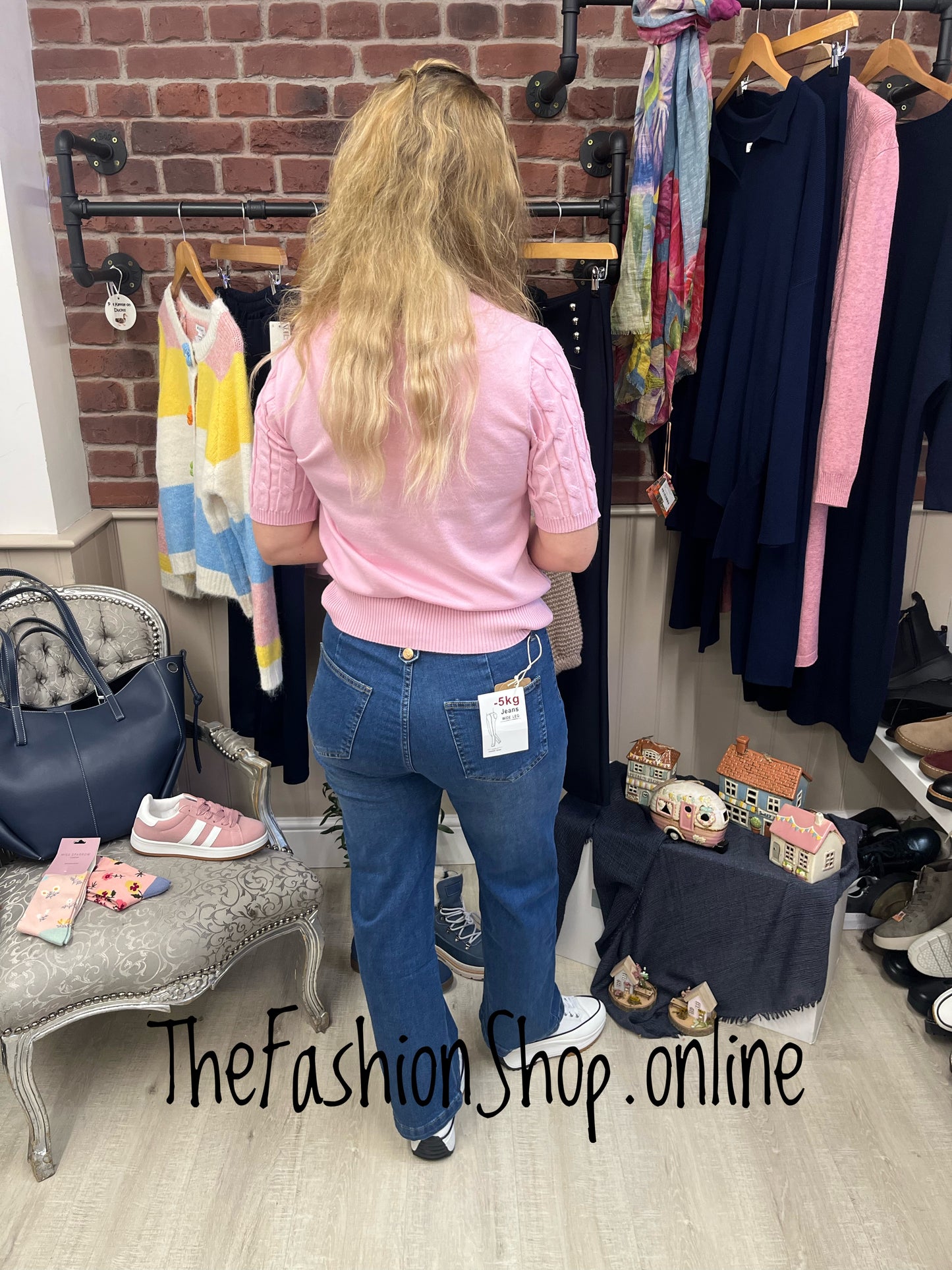 Jasmine pink cable knit button top 8-16