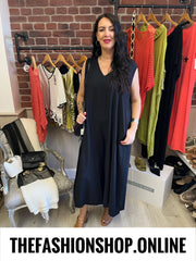 Katelyn black open back jumpsuit 12-18