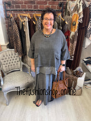 Premium coffee chic skirt co-ord 14-24