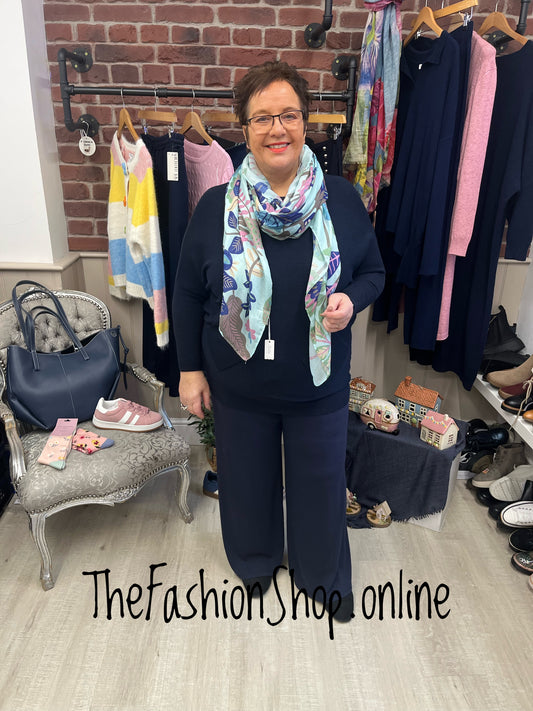 Evelyn navy criss cross back jumper 12-22