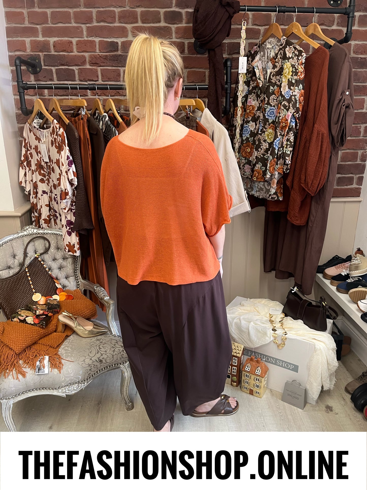 Phoebe brown balloon trousers 10-18