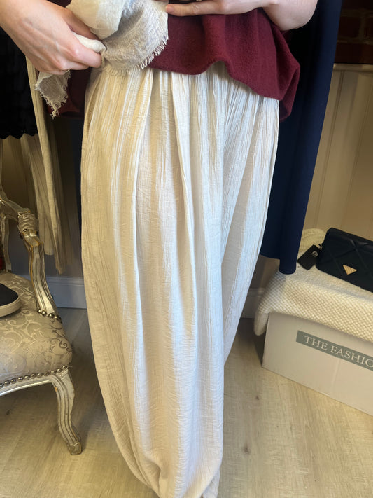 Alice Beige Harem Trousers 10-18