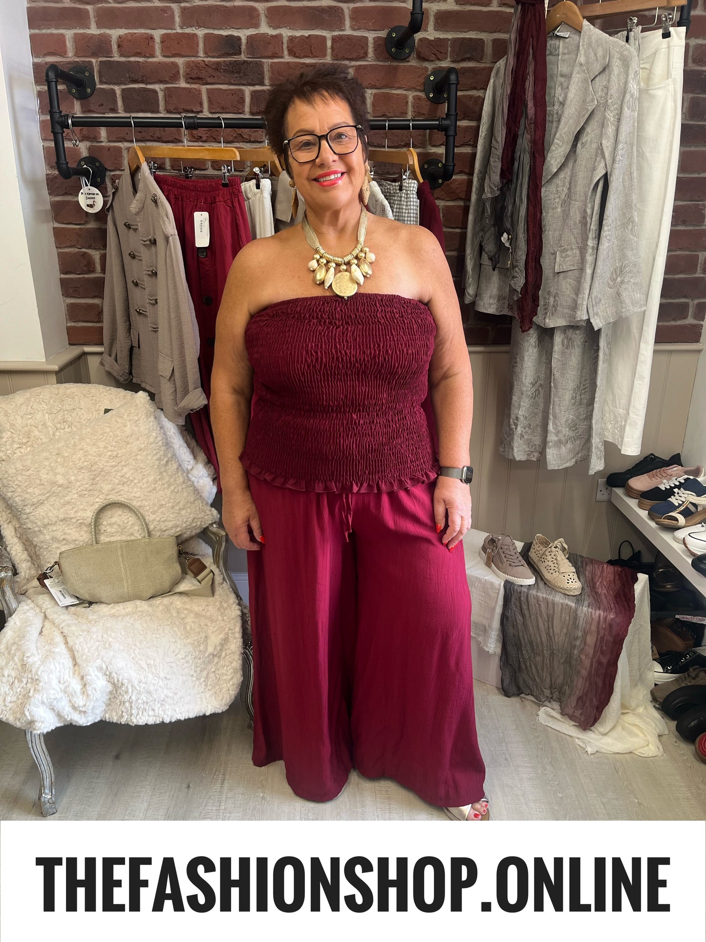 Sadie wine shirred bandeau top 12-16