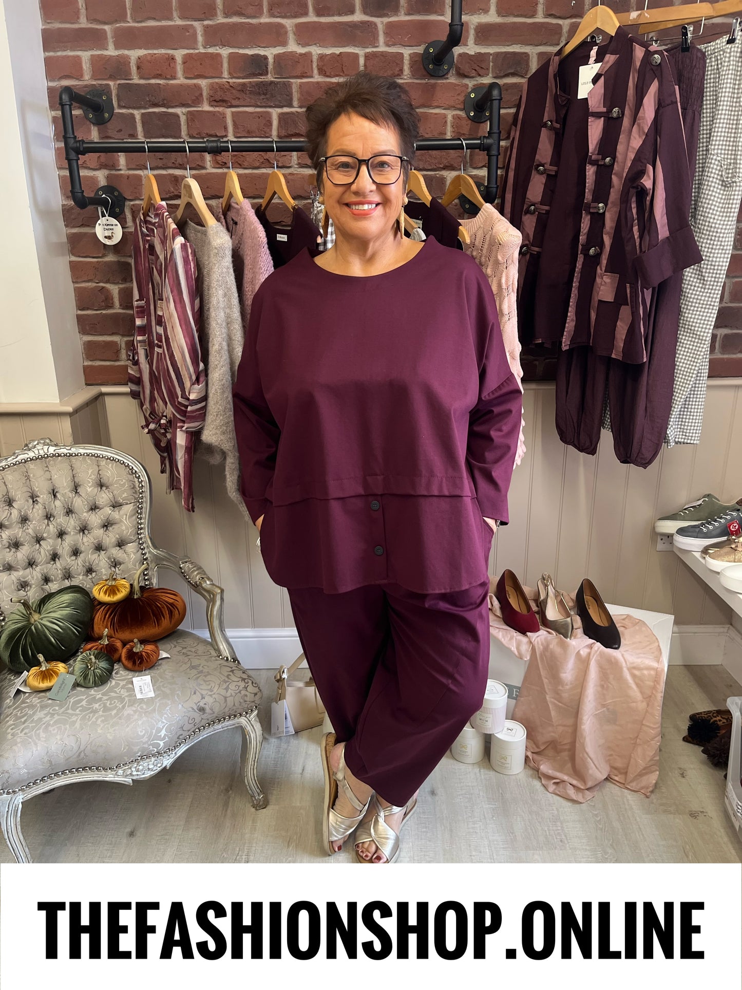 Lola wine button top 14-20