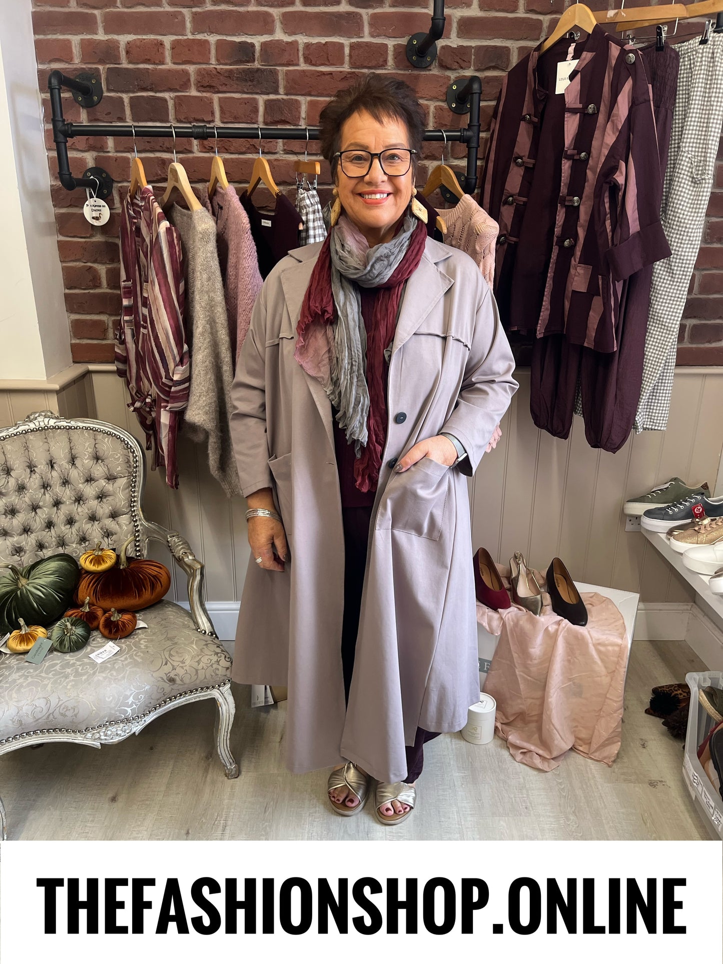 Trinny mocha relaxed trench coat 14-20
