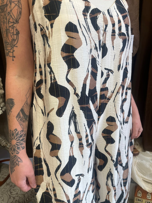 Fly Out abstract print jumpsuit 10-14