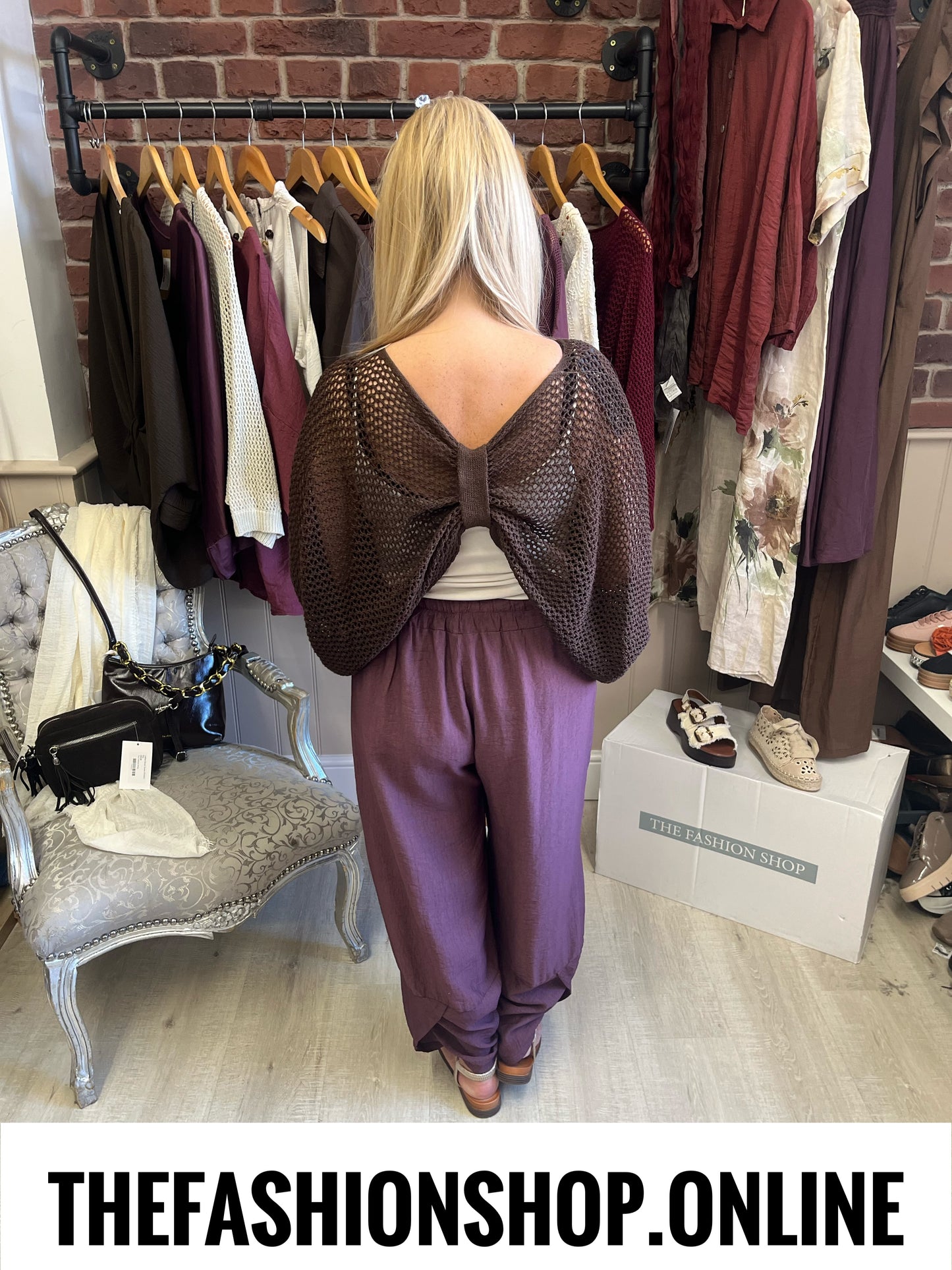 Nina brown three way knitted top 8-18