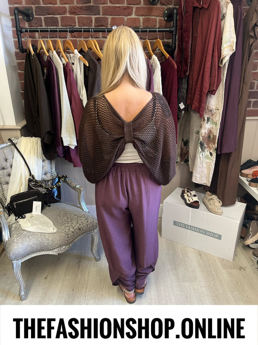 Nina brown three way knitted top 8-18
