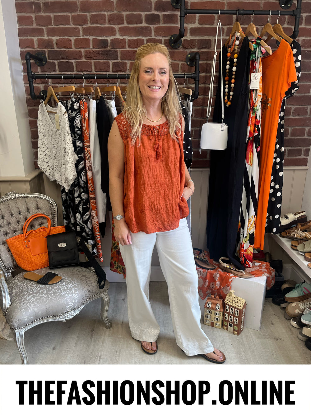 Kara cinnamon sleeveless top 10-20