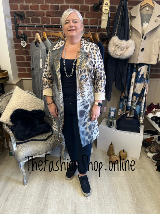 Carmen Leopard duster jacket 8-18