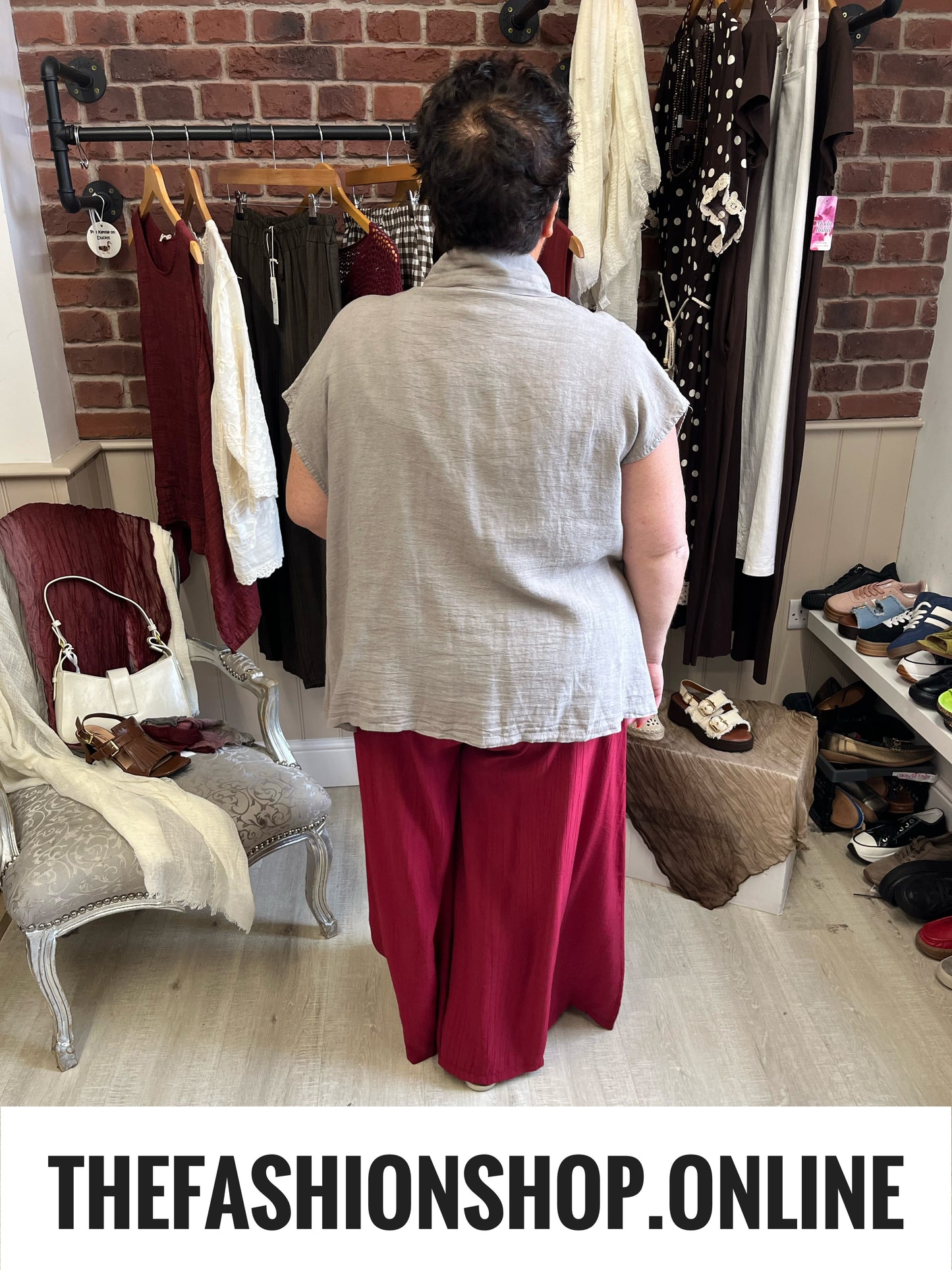 Tammy wine wide leg trousers 10-22