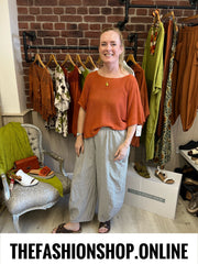 Sammy cinnamon fine knit top 10-20