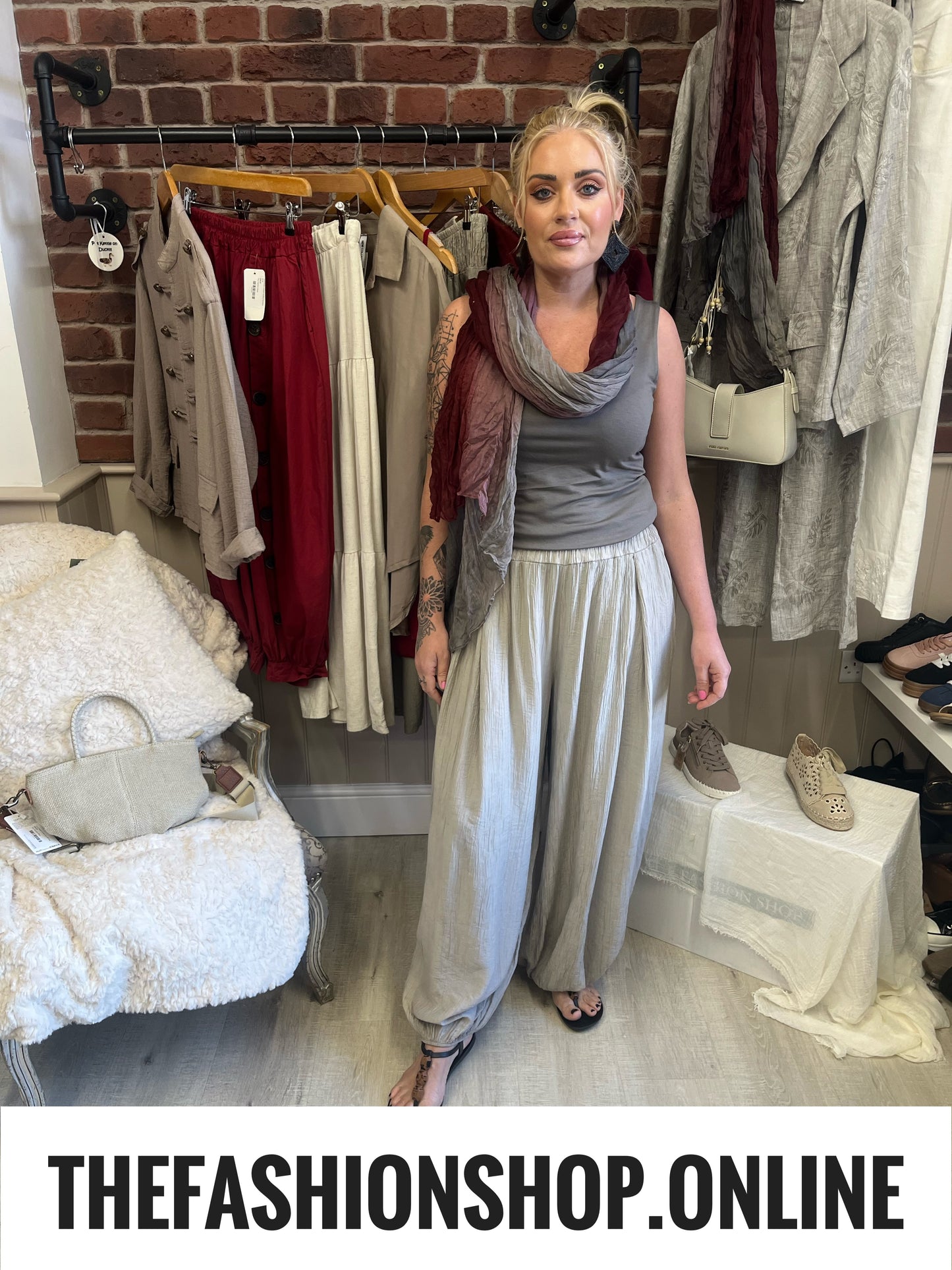 Alice mocha harem trousers 10-18