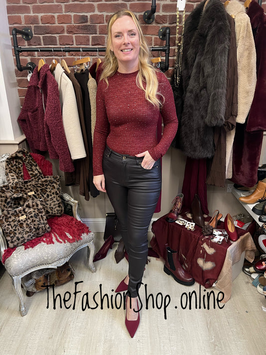 Kimberley wine crystal bodysuit 8-12