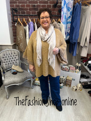 Ivy camel mohair mix jumper 14-22