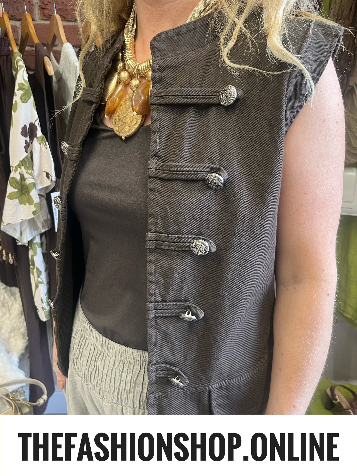 Charlotte brown military waistcoat 8-14