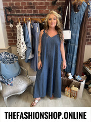 Myla denim pinstripe dungarees 12-16