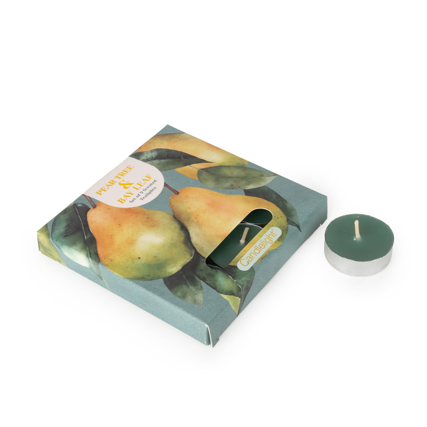 Candlelight Set of 9 Tea Lights Pear Tree and Bay Leaf