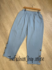 Annabelle light blue three button trousers 18-24