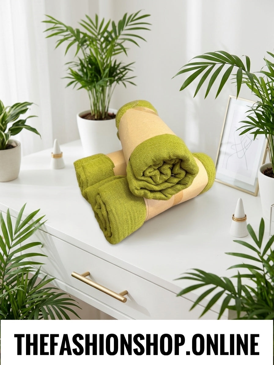 Lime fine waffle scarf