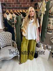 Tanya cream linen mix top 10-16