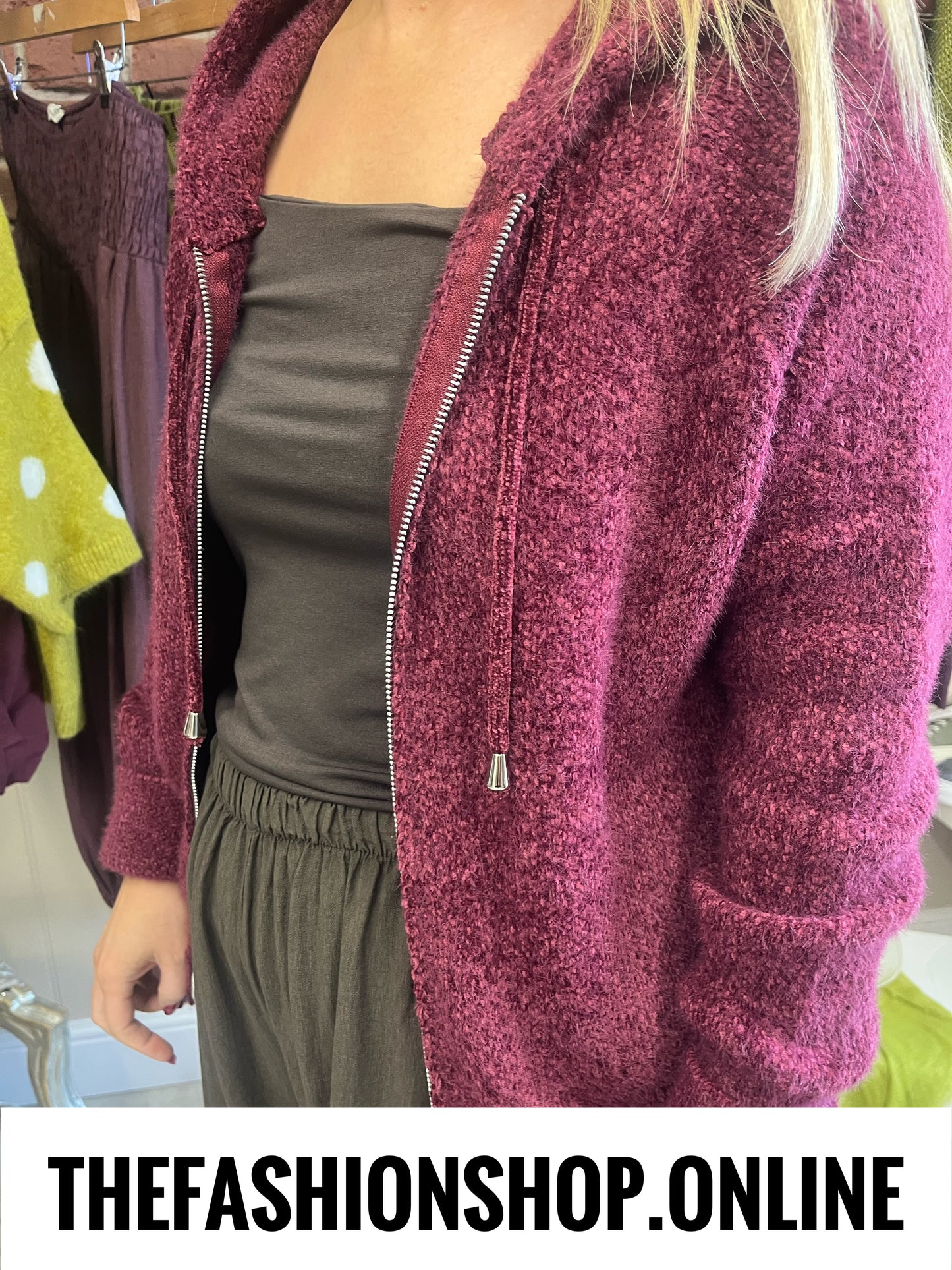 Lizzy mulberry hooded zip jacket sizes 12-14 and 16-18