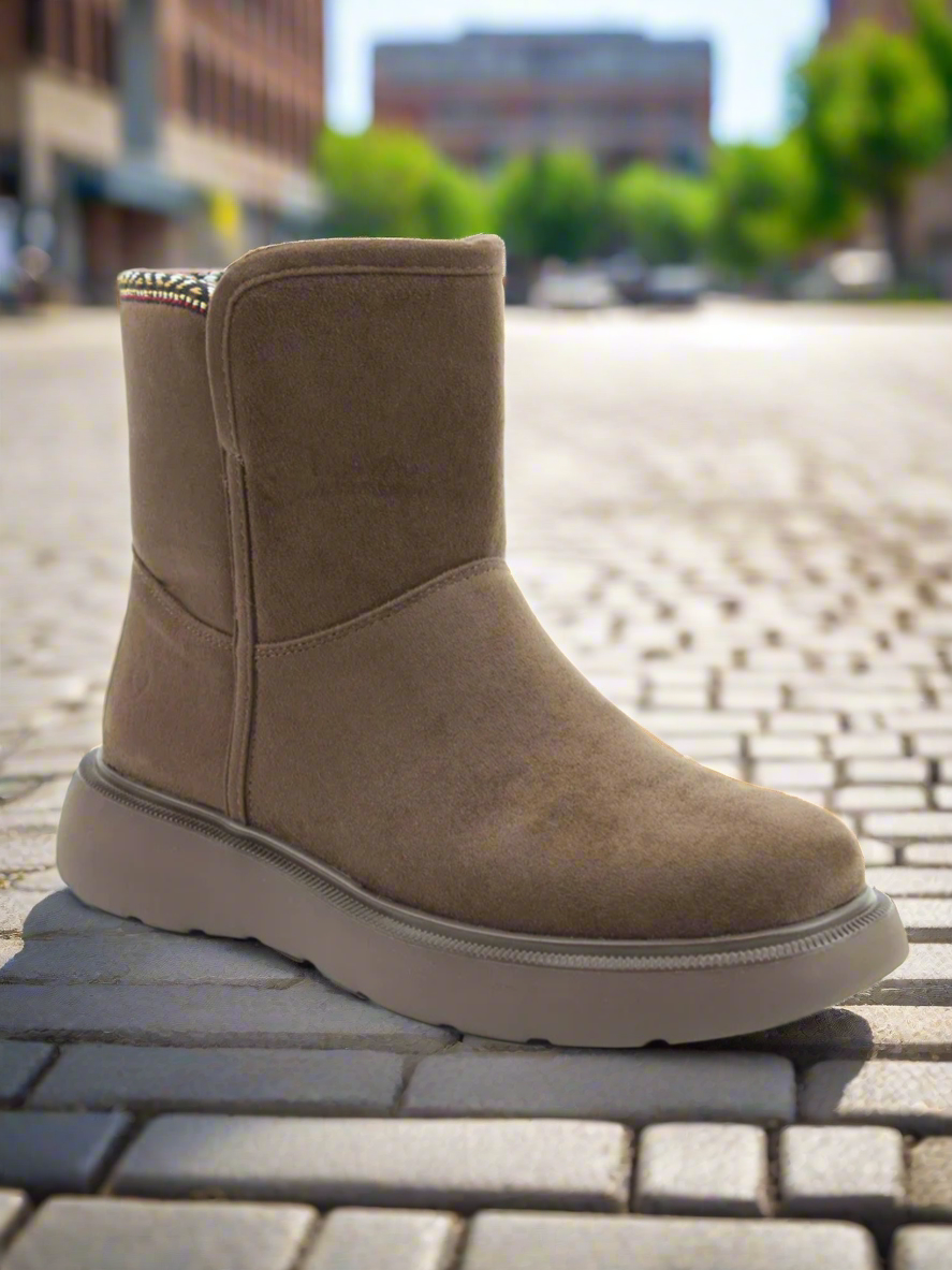 Heavenly Feet Karla chocolate faux fur boots sizes 4-8 (EU37-42)