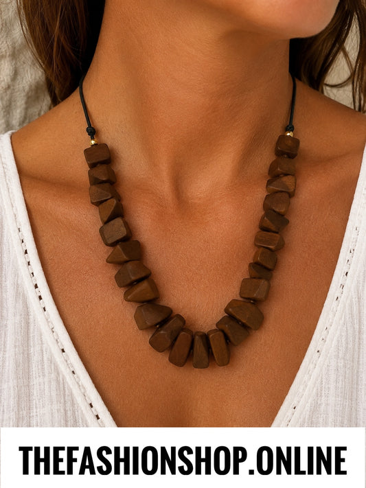 The Terra Necklace in Brown