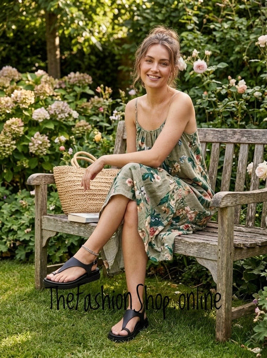 Elle Sport black toe post sandals sizes 4-8 (37-41)