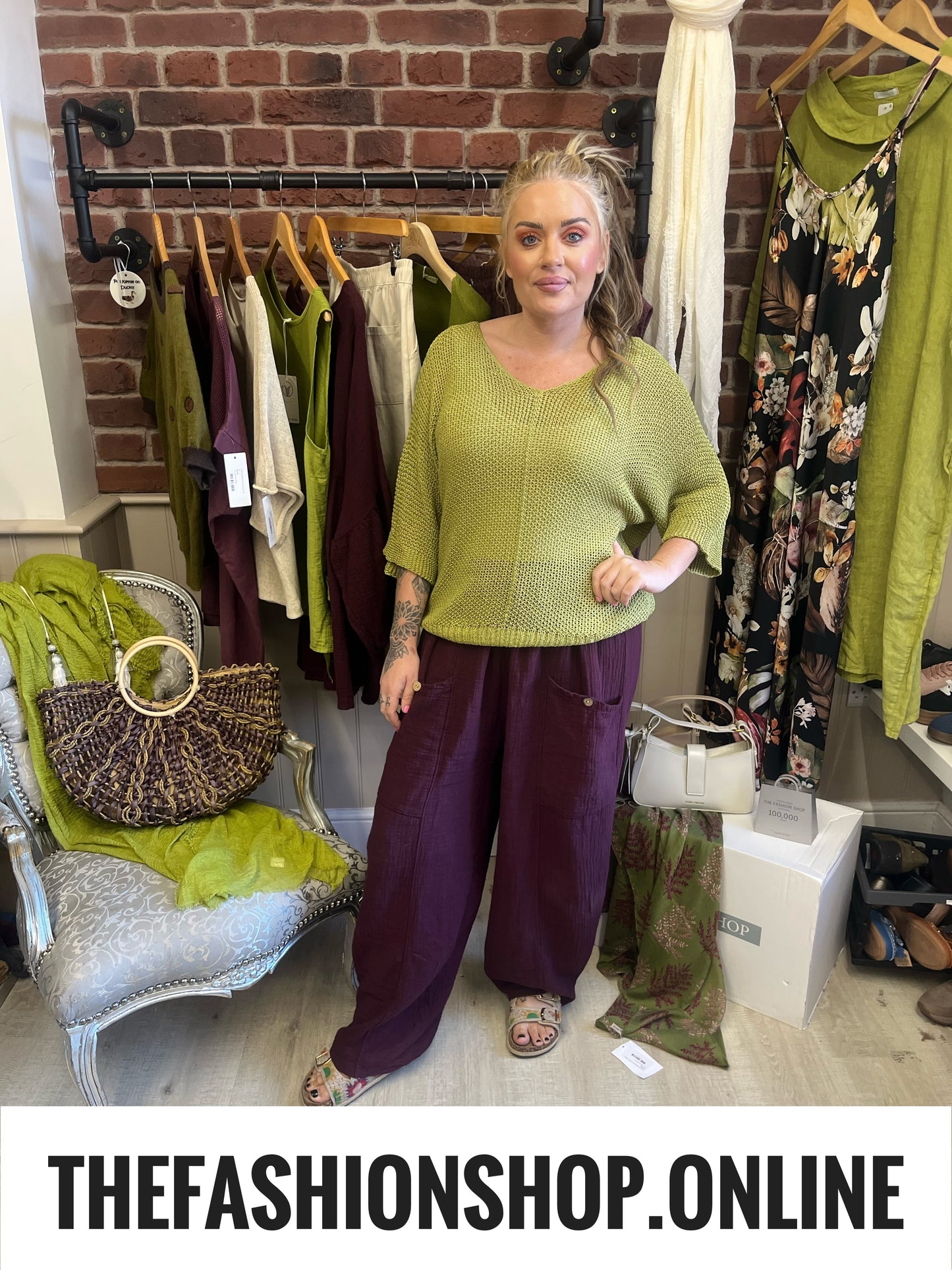 Brooke olive knitted jumper 8-14
