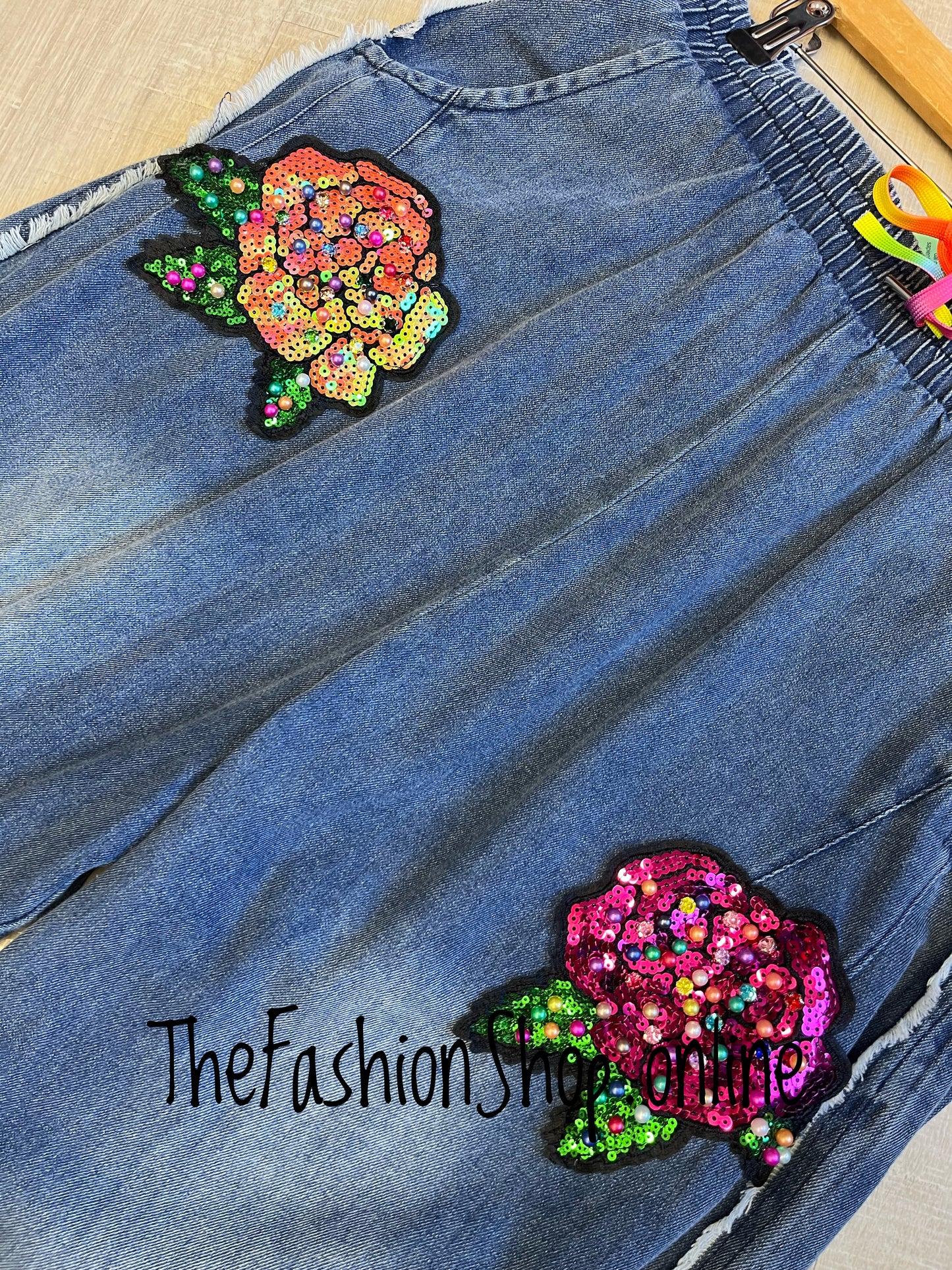 Fly Out dip dye sequin jeans 10-16