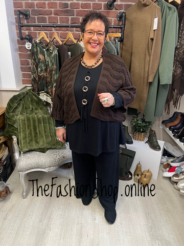 Nala brown edge to edge cardigan 8-20